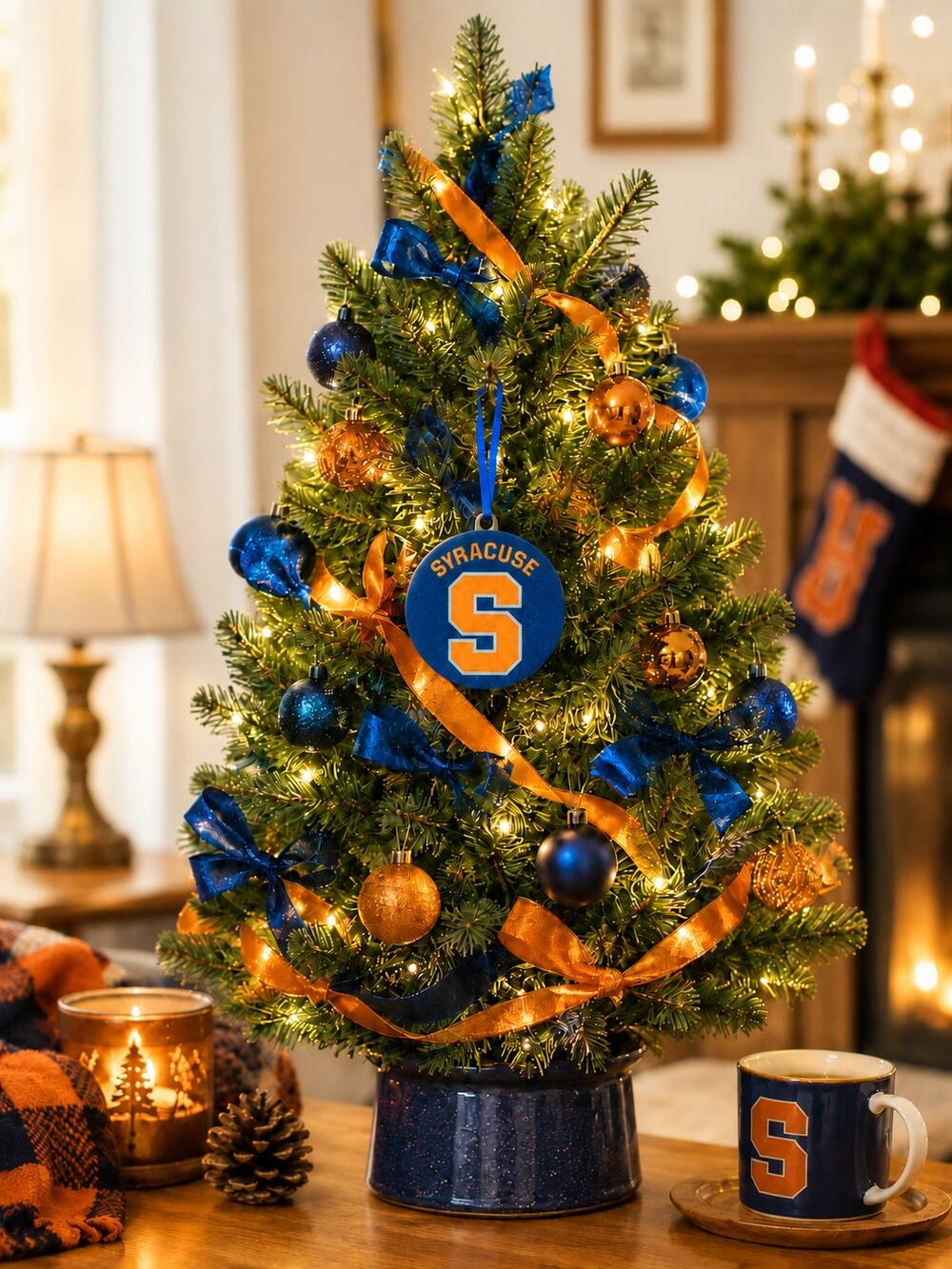 Syracuse University Ornament Blue and Orange NWOT